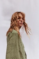 PERFORATED EMBROIDERY BLAZER