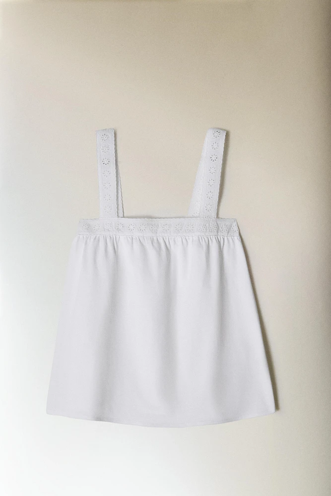 TOP COTON DENTELLE