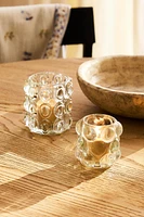 GLASS SPHERE TEALIGHT HOLDER