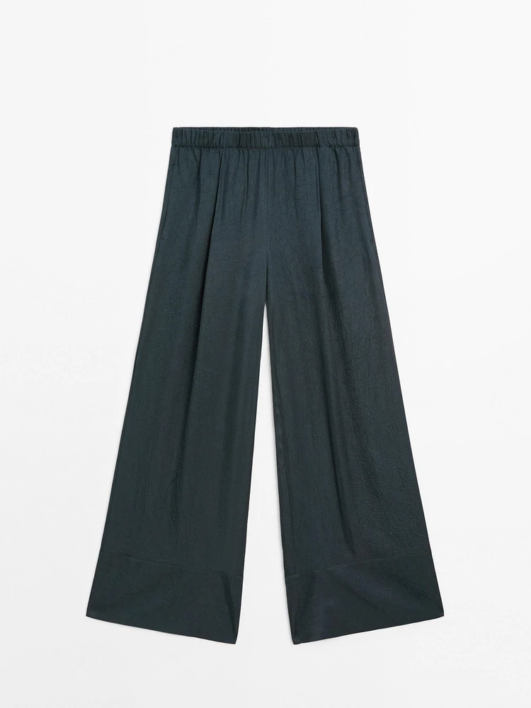 Pantalon fluide effet froiss