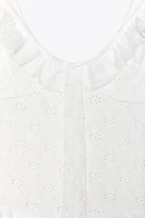 TOP DENTELLE VOLANTS