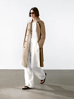 100% cotton water-repellent trench coat