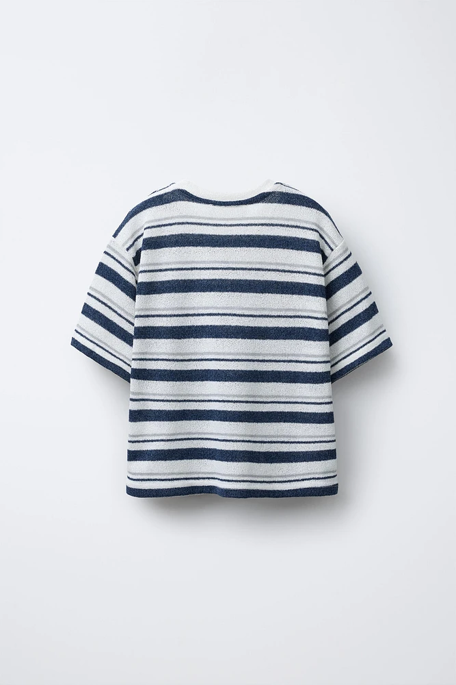 T-SHIRT EN MAILLE RAYURES