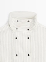 Chemisier fluide avec plastron boutonné