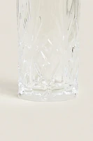 TALL TUMBLER WITH RAISED DESIGN