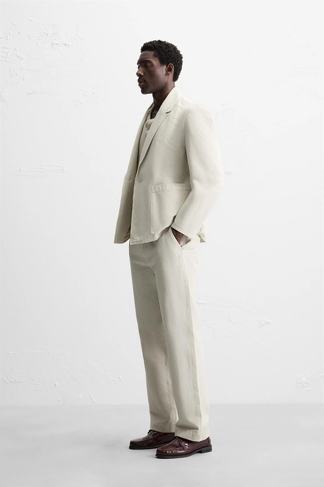 RELAXED FIT SUIT PANTS