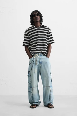 STRIPED KNIT POLO SHIRT