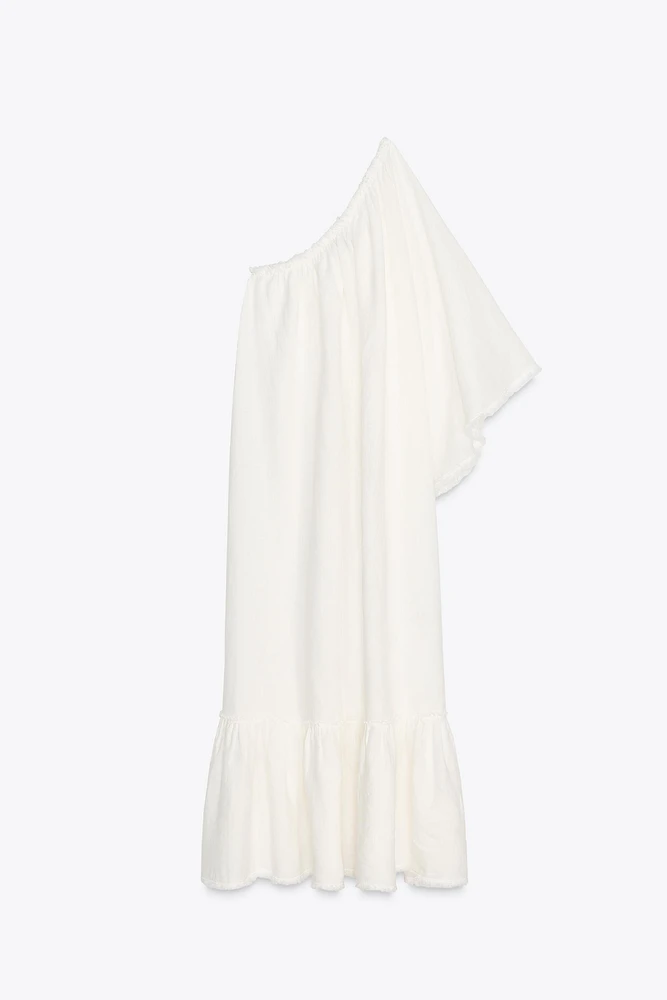 ZW COLLECTION 100% LINEN ASYMMETRIC DRESS