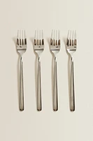SET OF SHINY STEEL FORKS (SET OF 4)