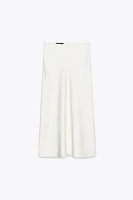 SATIN EFFECT MIDI SKIRT