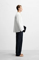 CHEMISE POLO LIN ET COTON