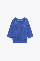 FRENCH SLEEVE KNIT TOP