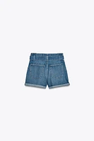 SHORT EN JEAN TRF PAPER BAG TAILLE HAUTE