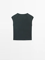 100% linen lightweight ribbed T-shirt