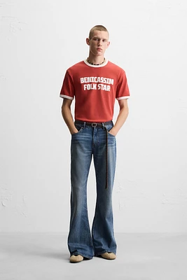 RIBBED GUITARRICADELAFUENTE TEXT T-SHIRT