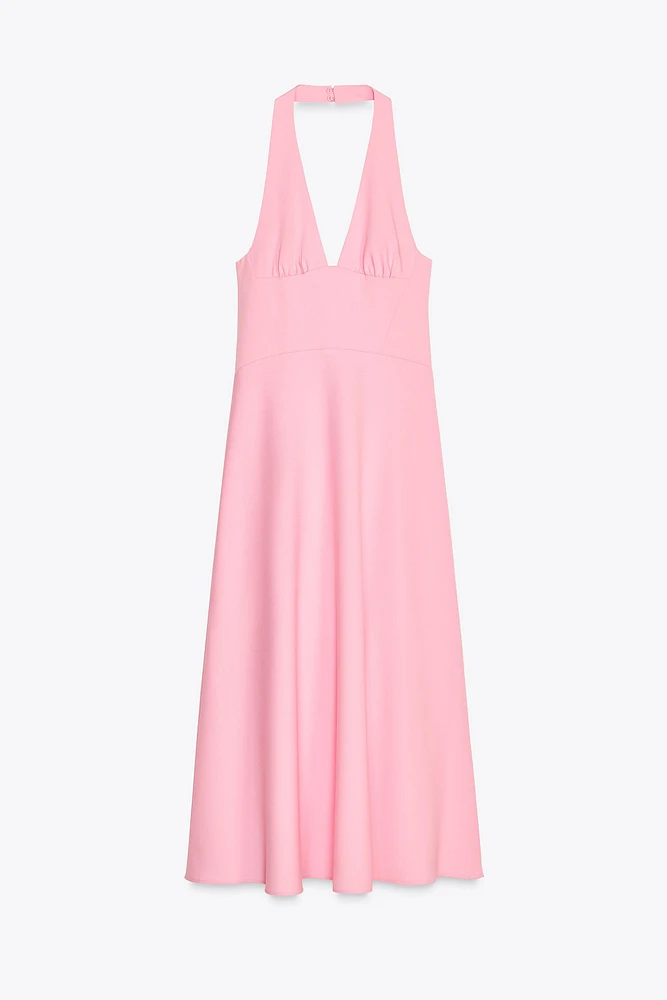 ROBE MI-LONGUE AVEC ENCOLURE AMÉRICAINE