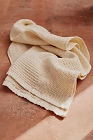 WAFFLE-KNIT COTTON KITCHEN TOWEL