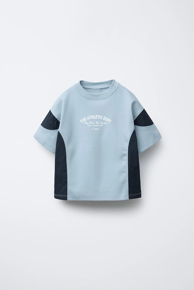 NYLON TEXT T-SHIRT