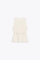 KNIT BELTED TOP