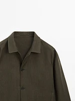 100% linen overshirt