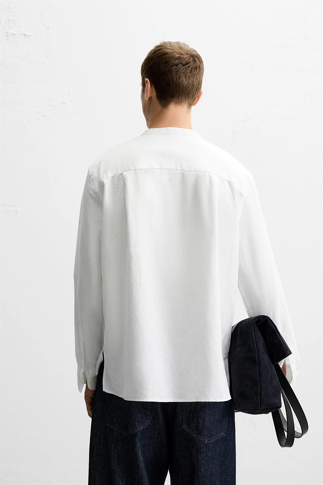 CHEMISE POLO LIN ET COTON