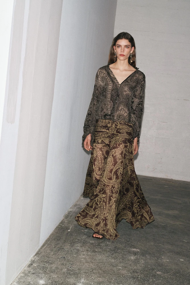 ZW COLLECTION PRINTED SKIRT