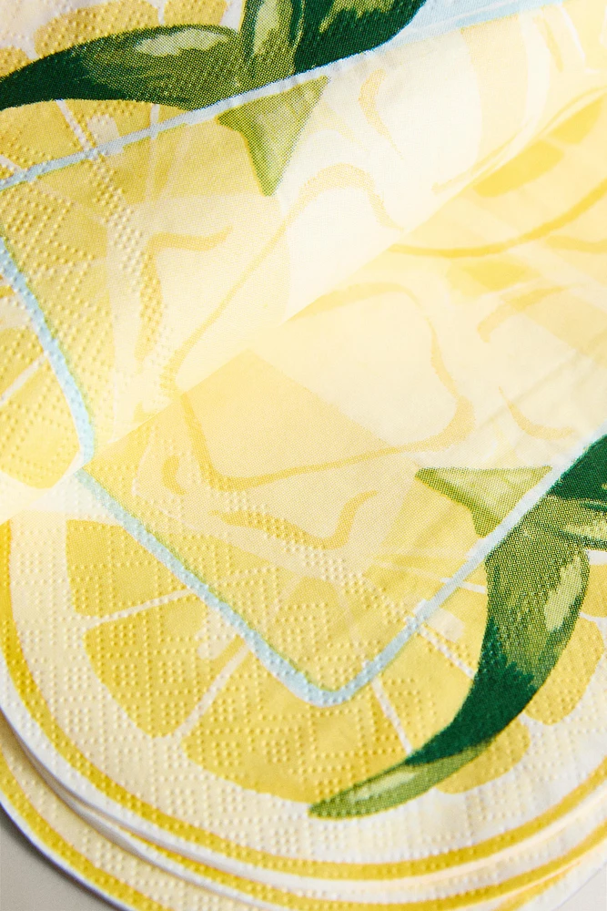 LOT SERVIETTES DE TABLE PAPIER LIMONADE (LOT DE 20)