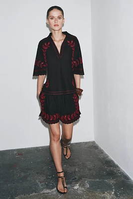 ZW COLLECTION EMBROIDERED SHORTS