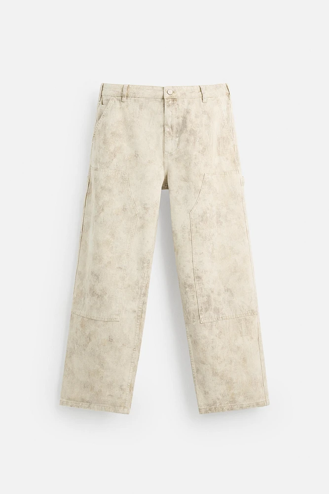 PANTALON DE CHARPENTIER À IMPRIMÉ ABSTRAIT