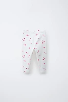 LOT DE DEUX LEGGINGS RIB IMPRIMÉ FLEURS