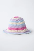 CROCHET KNIT BUCKET HAT