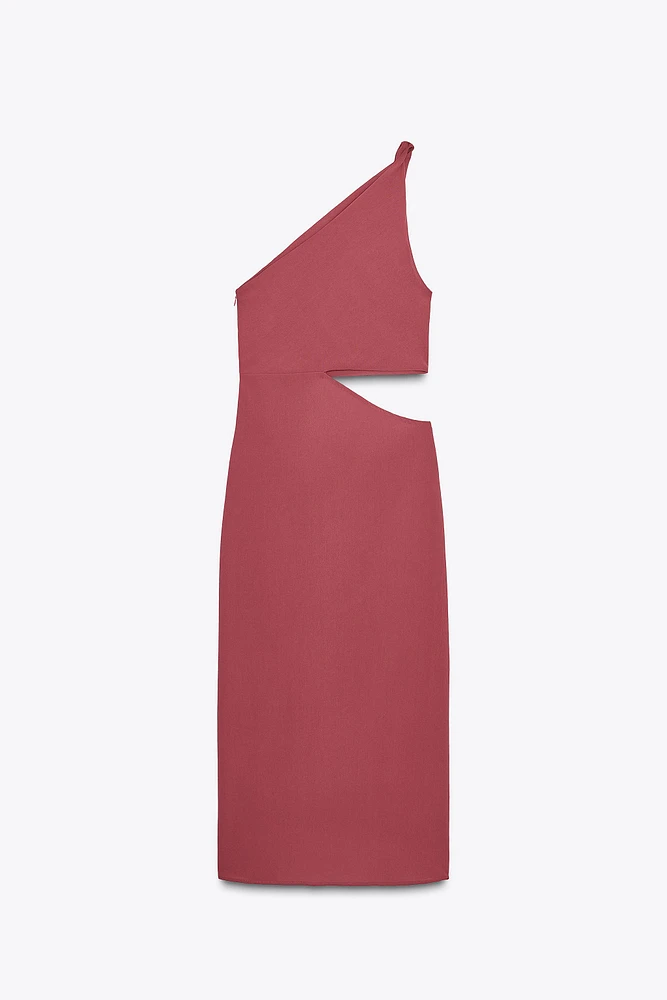 ROBE MIDI ASYMÉTRIQUE DÉCOR