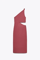 ROBE MIDI ASYMÉTRIQUE DÉCOR