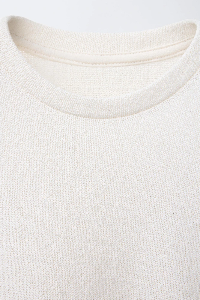 T-SHIRT EN MAILLE À TEXTURE