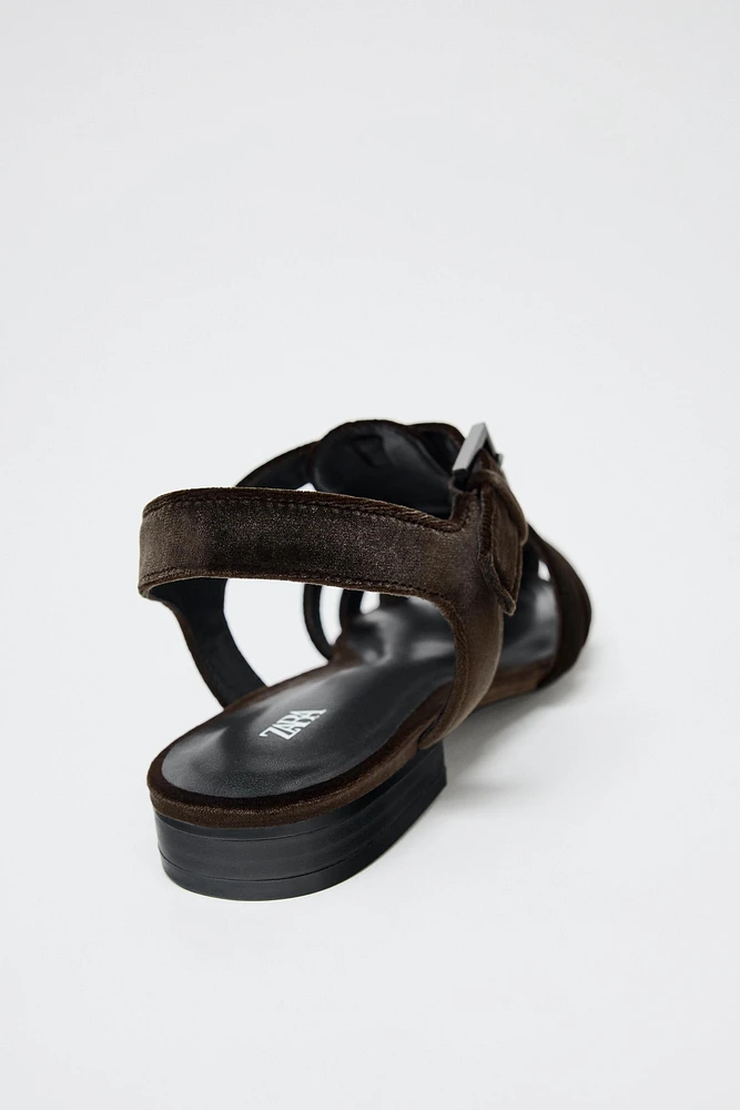 VELVET FISHERMAN SANDALS