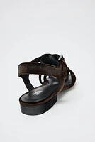 VELVET FISHERMAN SANDALS