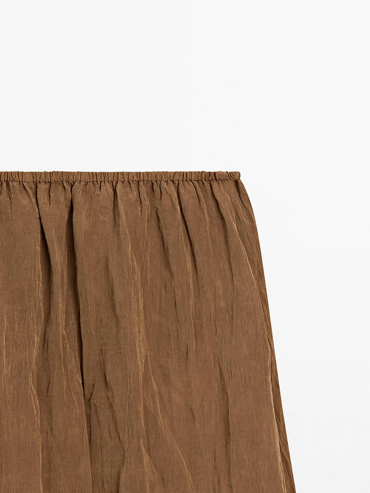 Jupe plissée légère à taille élastique