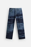 PRINTED RELAXED FIT JEANS