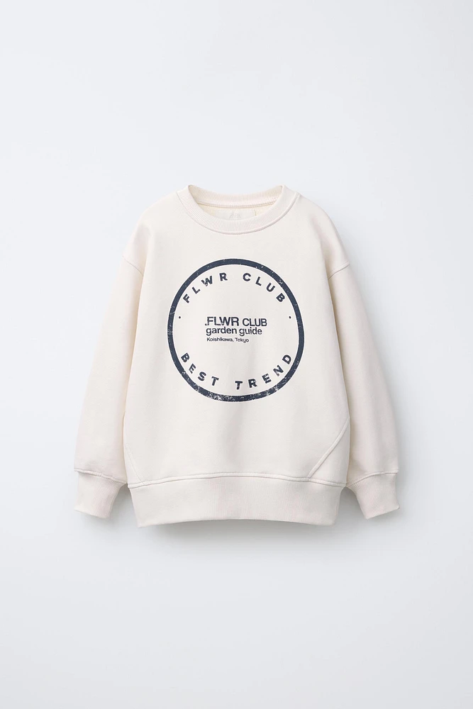 TEXT PRINT SWEATSHIRT