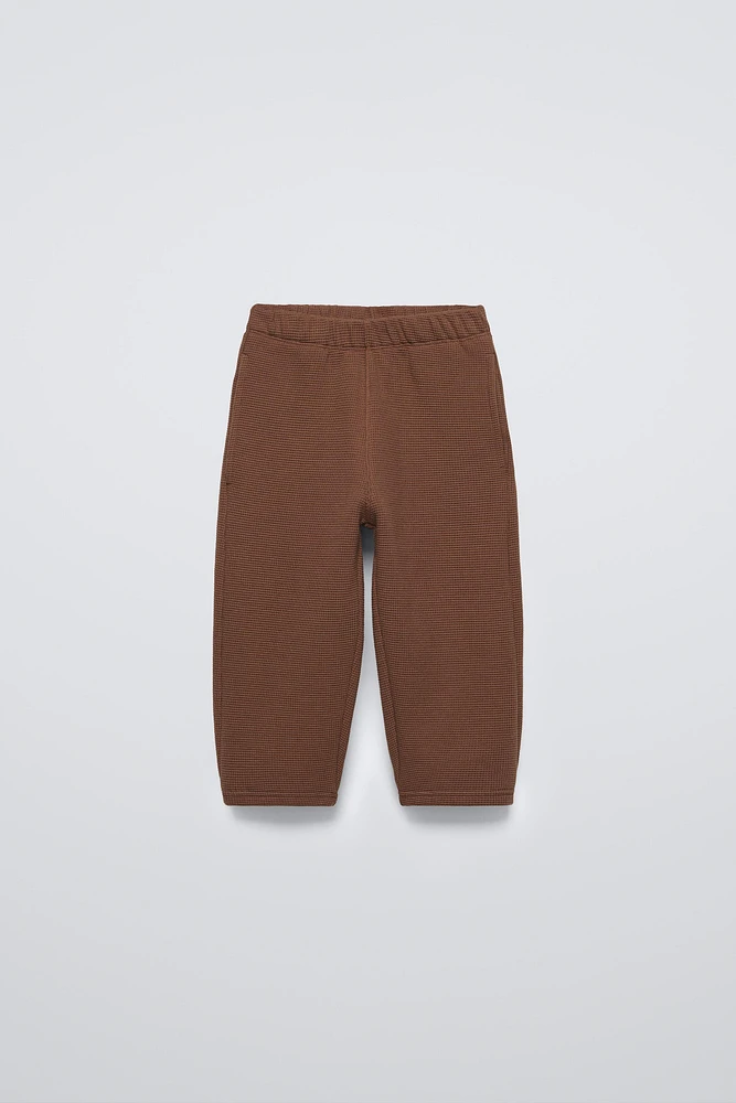 WAFFLE KNIT PANTS