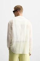 TEXTURED LINEN - COTTON SHIRT