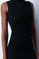 RUCHED MIDI DRESS