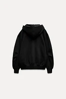 OVERSIZED ZIPPERED SWEATSHIRT