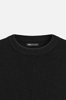 TEXTURED WOOL BLEND SWEATER