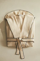 (320 GXM²) COTTON BATHROBE WITH AN OVERLOCK