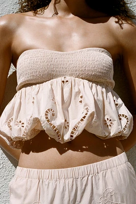 EMBROIDERED BALLOON TOP