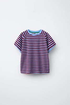 STRIPED TERRYCLOTH T-SHIRT