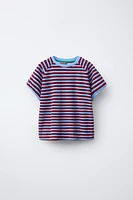 STRIPED TERRYCLOTH T-SHIRT