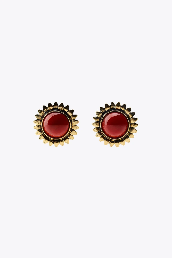 BOUCLES D'OREILLES SOLEIL PIERRE