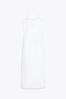 LINEN CORSET MIDI DRESS
